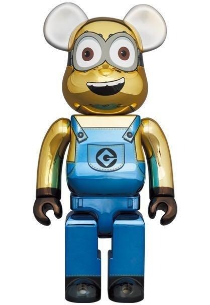 BE@RBRICK Chrome Dave The Minions 迷你兵團 1000%